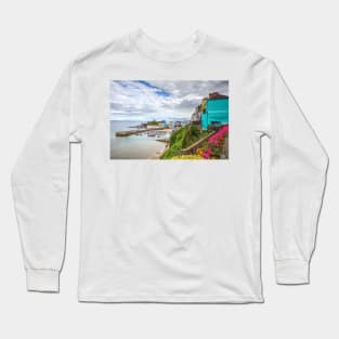 Tenby Harbour Beach And Town Houses Long Sleeve T-Shirt